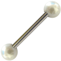 Double Pearl Eyebrow Barbell