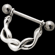 Twisted Snakes Nipple Barbell