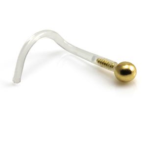 Bioplast & 18ct Gold Nose Stud - Ball