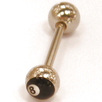 Steel Picture Barbell - Magic 8 Ball