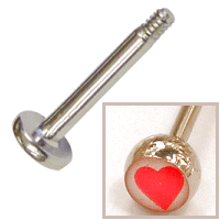 Steel Picture Labret - Heart