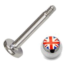 Steel Union Jack Labret