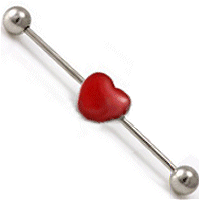 Industrial Scaffold Barbell - Red Heart