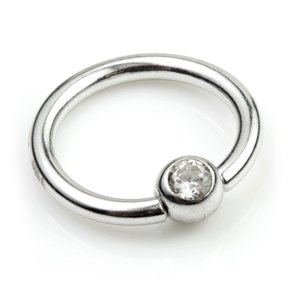 1.2mm Gauge 9ct White Gold Jewelled BCR