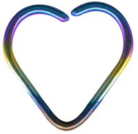 Heart-Shaped Titanium Continuous Ring