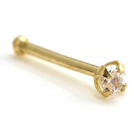 9ct Gold Jewelled Nose Bone