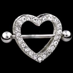 Jewelled Heart Nipple Rounder