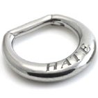 Steel Love/Hate Septum Clicker Ring