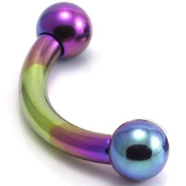 4mm Gauge Titanium Banana - Internally-Threaded