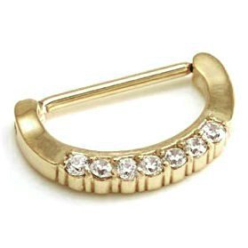 Jewelled PVD Gold Nipple Clicker