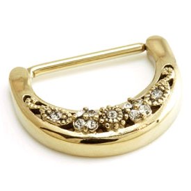 Jewelled PVD Gold Nipple Clicker