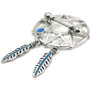 Dreamcatcher Nipple Shield - Blue Feathers