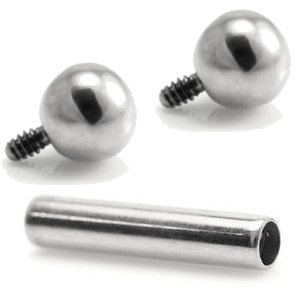 1.2mm Gauge Titanium Barbell - Internally-Threaded