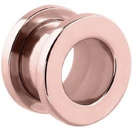 PVD Rose Gold on Steel Two-Piece Flesh Tunnel