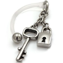 Bioflex Curved Intimate Female Bar - Padlock & Key