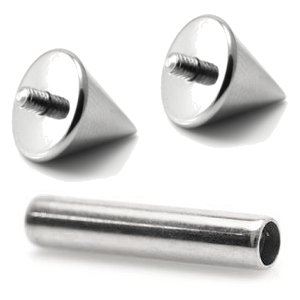 1.2mm Gauge Titanium Coned Barbell - Internally-Threaded