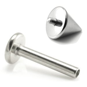 1.2mm Gauge Titanium Coned Labret - Internally-Threaded