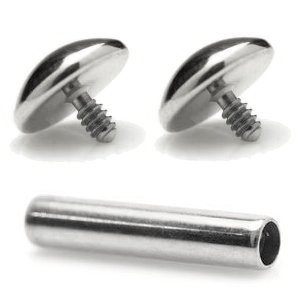 1.2mm Gauge Titanium Dome Barbell - Internally-Threaded