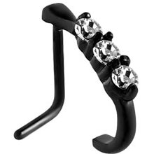 PVD Black Jewelled Nose Wrap