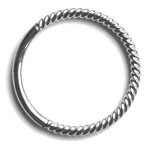 1.2mm Gauge Twisted Rope Steel Hinged Segment Ring