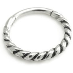 1.6mm Gauge Twisted Steel Hinged Segment Ring