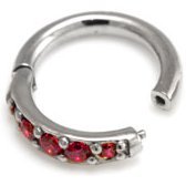 1.2mm Gauge Jewelled Steel Hinged Segment Ring