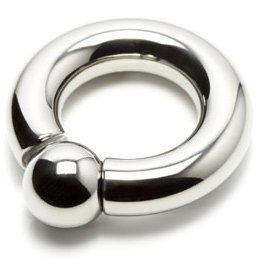 Titan Intimate Piercing Jewellery Ring Bcr 1,2mm with 2 Zirconia Balls in 4mm+