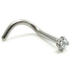 Titanium Claw Set 2mm Jewel Nose Stud