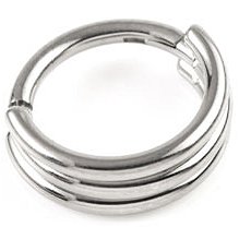 Hinged Titanium Triple Band Ring