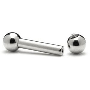 4mm Gauge Titanium Barbell - Internally-Threaded