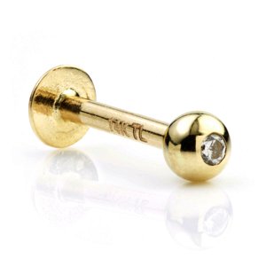 14ct Gold Jewelled Labret