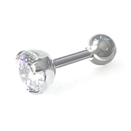 Jewelled Ear Stud - Round