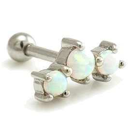 Triple Opal Ear Stud