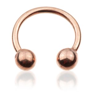 1.0mm Gauge 9ct Rose Gold Circular Barbell