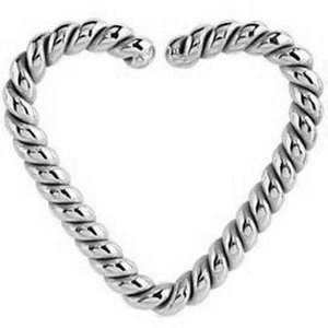 Heart-Shaped Twisted Rope Steel Continuous Ring