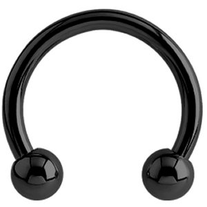 1.6mm Gauge PVD Black on Steel Circular Barbell