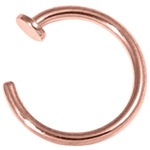 PVD Rose Gold on Titanium Open Nose Ring