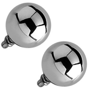 2.0mm Gauge Titanium Ball - Internally-Threaded (2-Pack)