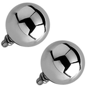 1.6mm Gauge Titanium Ball - Internally-Threaded (2-Pack)