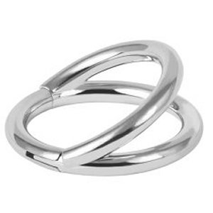 Hinged Titanium Double Band Segment Ring