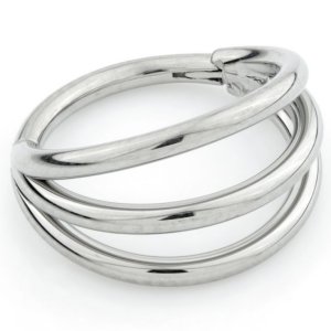 Hinged Titanium Triple Band Segment Ring
