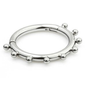 Titanium Tribal Hinged Segment Ring