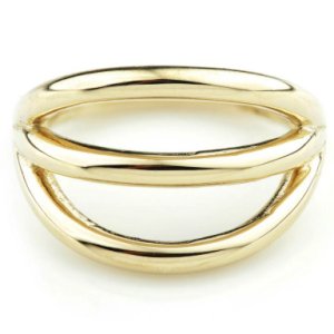 9ct Yellow Gold Triple Band Hinged Ring