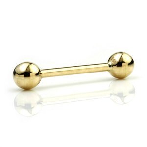 1.2mm Gauge 9ct Gold Barbell