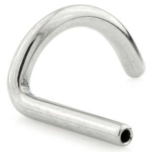 1.0mm Gauge Threadless Titanium Nose Stud - Stem Only