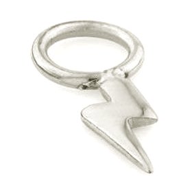 Titanium Slip-On Charm - Lightning Bolt