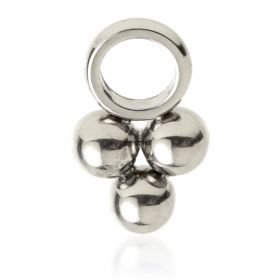 Titanium Slip-On Charm - Triple Dots