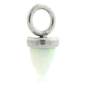 Steel Slip-On Charm - Opal Cone