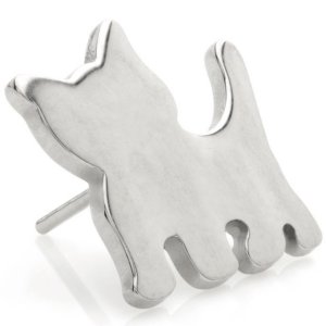 Threadless Titanium Standing Cat Attachment