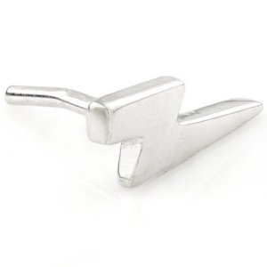 Threadless 18 Carat White Gold Lightning Bolt Attachment